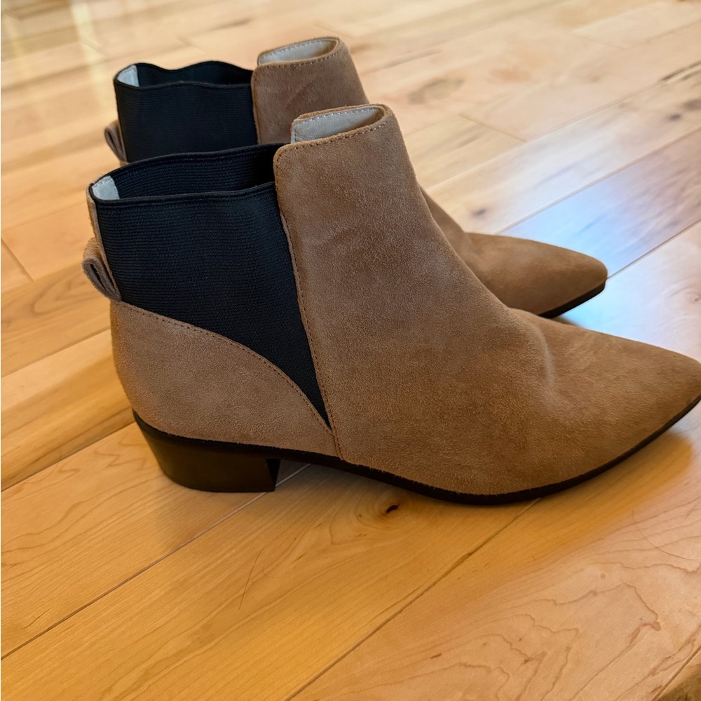 Halogen Tan and Black Ankle Booties